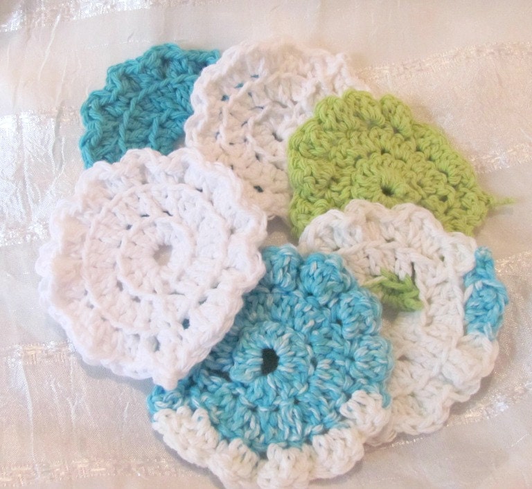100% Cotton Hand Crocheted Facial Scrubbies, Eco-Friendly, Cleansing