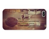 Basketball Iphone 5 Case John Wooden Quote Sports Photography Phone Cover Accessory Gift For Him What You Can Do Motivational