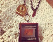Antique Paraffin Preserved Human Brain Specimen Necklace