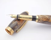 Father's Day Gift - Handmade Fountain Pen - Buckeye Burl Wood