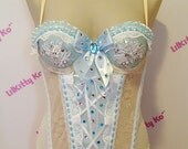 Lovely Alice - Sparkly applique mesh lace Corset