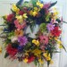 Spring Wreath, Summer Wreath, Door Wreath, Freestyle Wreath, Front Door Wreath, Etsy Wreath