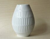 Vintage Large White Porcelain German Vase by Edelstein