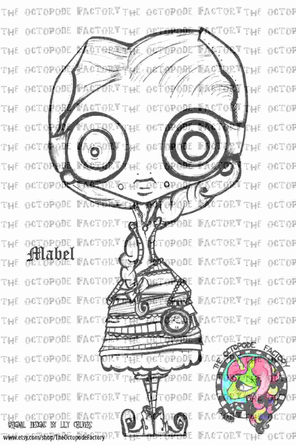 INSTANT DOWNLOAD Steampunk Mabel Digital Stamp