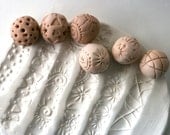 Clay Sculpture Ball, JUST ONE SMALL, Choose Your Pattern Tool for Texturing Pottery Ceramics Polyclay - GiselleNo5