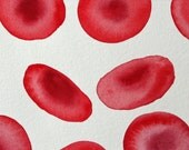 Red Blood Cells - original watercolor painting