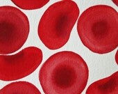 Red Blood Cells 2 - original watercolor painting