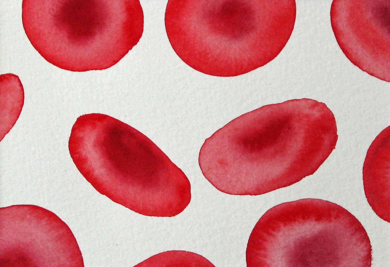 Red Blood Cells - original watercolor painting