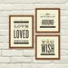 MOVIE LOVE QUOTES, Typography, Nursery, Valentines Day, 5 x 7 Art Prints, Music, Indie, Moulin Rouge, Love Actually, The Princess Bride