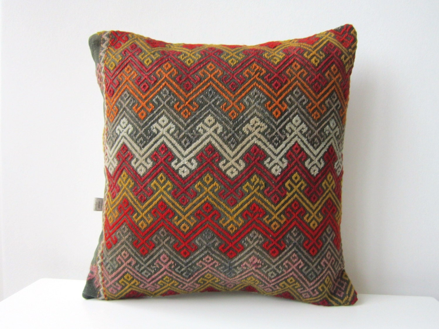 Handwoven Turkish Rug Pillow Cover, Oriental  Pillows, Accent Pillow, Throw Pillow,  Kilim Pillow Cover, Vintage Pillow, Lumbar Pillow