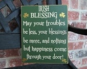 St patrick's Day sign--Irish Blessing