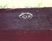 Love ring, Word ring Sterling Silver