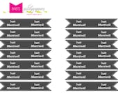 DIY Printable Just Married Straw/Stirrer Flags