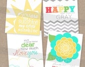 You Are My Sunshine - SET OF 4 8x10 - Instant Download Print-It-Yourself artwork