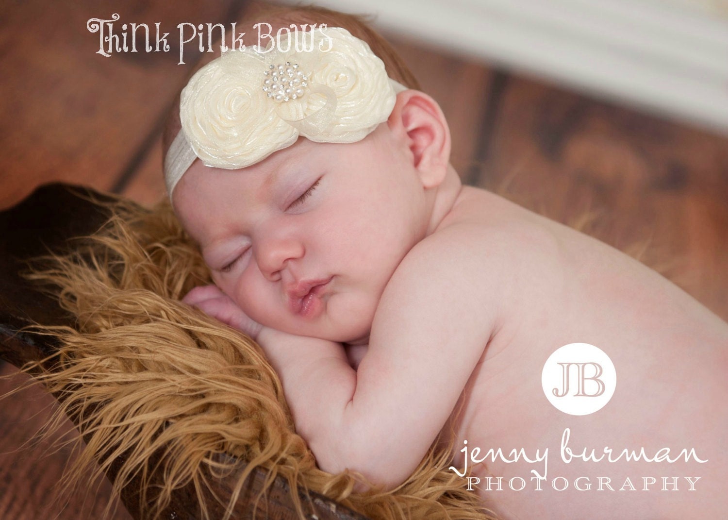 Ivory Headband,Baby Headband,Christening Headband,Shabby Chic Headband, Baby Headbands,Newborn Headband, Baby bows.