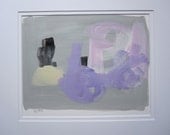 Abstract painting on paper no.74 by Kerry Steele double matted for 11x14 frame