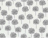 PURE  -  STOF of Denmark - Seed Heads in Gray on White  (4506-228) - 1 yard