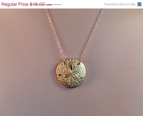 HOLIDAY SALE Rescued Vintage Sand Dollar Necklace