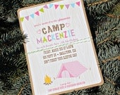 Glam Camping Invitation - Printable Invitation by 505 Design Paperie Il_170x135