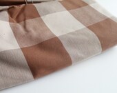Ballard Home Designs- 3.75 yards 58 Inches Wide Home Decor Weight   Caramel Brown and Cream Buffalo Check