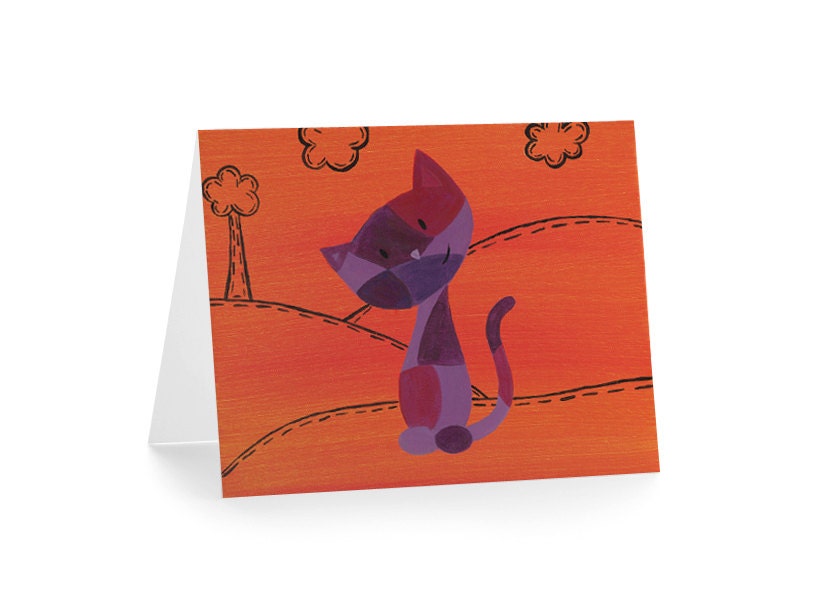 Patches and Paws Blank Greeting Card & Envelope
