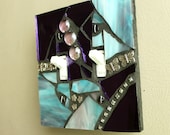 Purple Rush - Double HANDMADE Mosaic Light Switch Cover Wall Plate