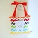Kid's Tooth Fairy Pillow Tooth Fairy Gift in Rainbow Chevron Print Cotton