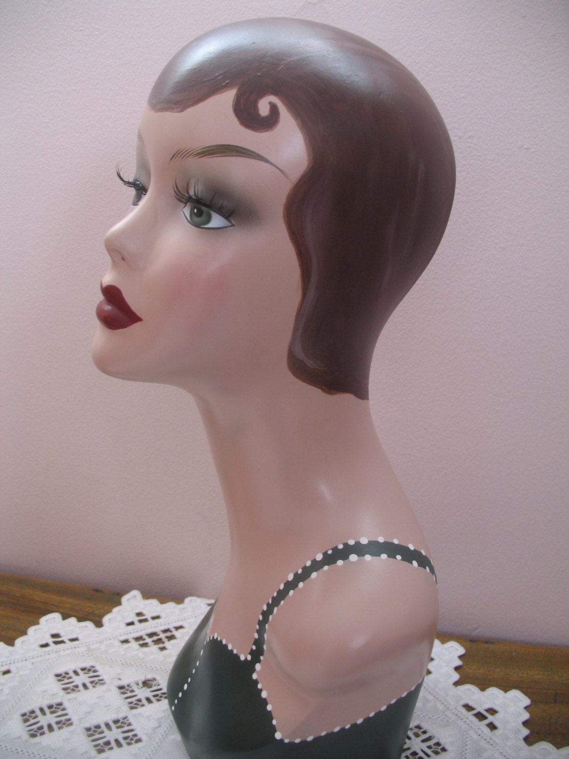 Mannequin Head-Bust-Hats and Jewelry Fun-Hand Painted