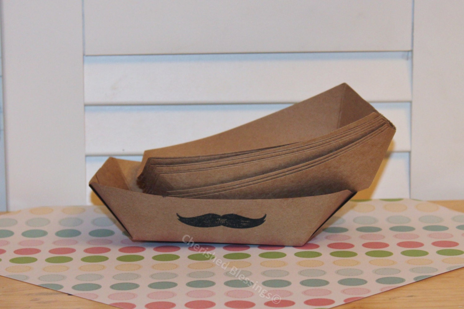 10 Mustache Favors Kraft Food Trays Tray Boats Rustic Carnival Picnics BBQ Wedding Kids Birthday Party Supplies Baby Shower Paper Goods Lg