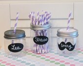 25 Purple Paper Straws Striped Lavender SHORT COCKTAIL 5.75in Vintage Carnival Kids Wedding Birthday Bridal Baby Shower W/ Printable Flags Il_170x135