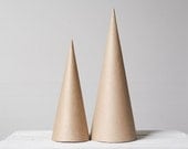 Cardboard Cones - Set of Two 10 3/8 and 13 3/4 inches