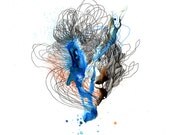 MED. SIZE - The movement of cells bound to light - Giclee print - 11" x 11"