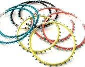 Devi Hoops - Teal & Silver