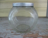 Vintage Glass deco style Jar with Lid