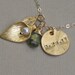 Personalized Initial Birthstone Necklace, GOLD Calla Lily Jewelry, Date Disc, Wedding Jewelry, Monogram Flower Necklace, Mothers Jewelry