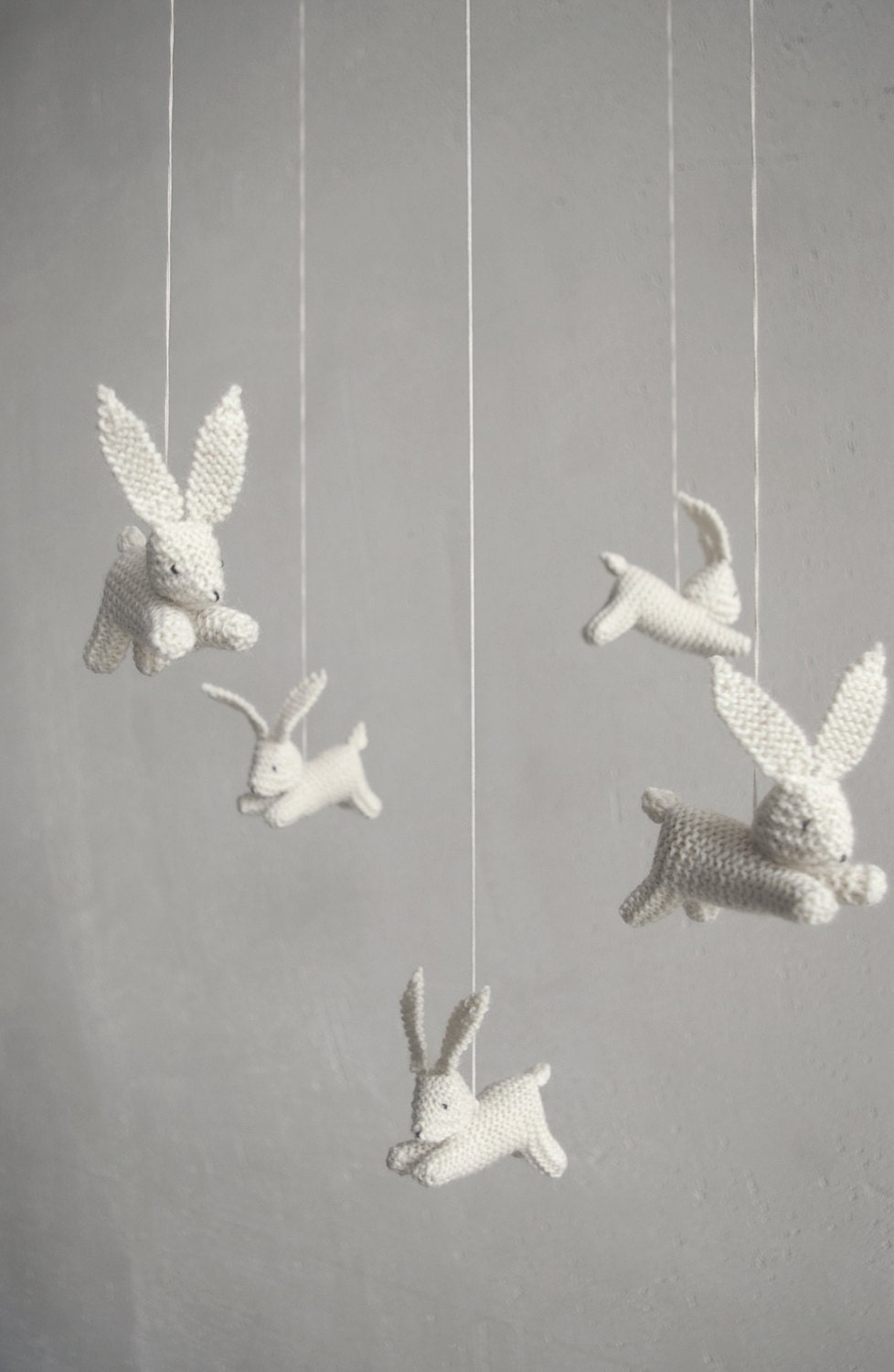 reserved for Kimberley  / Baby crib mobile  / bunnies mobile / rabbit mobile / JOYFUL SPRING / made to order