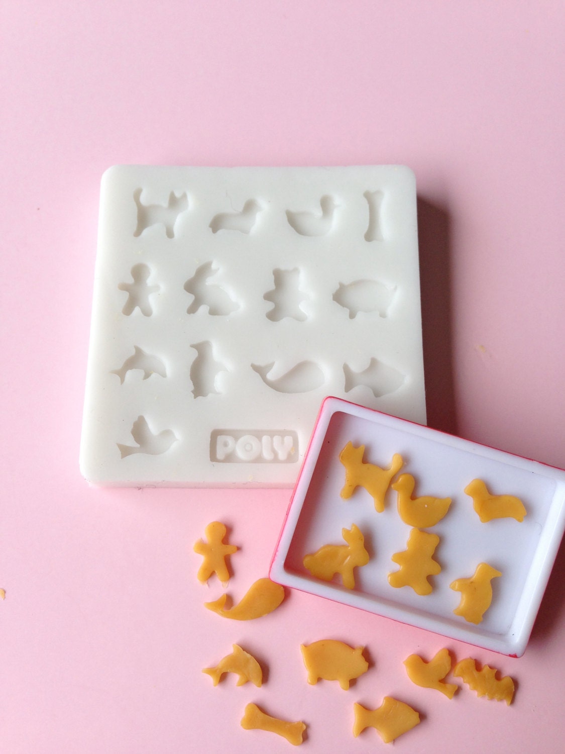 Silicone Flexible Animal Shape Cookies Mold for Dollhouse Miniature