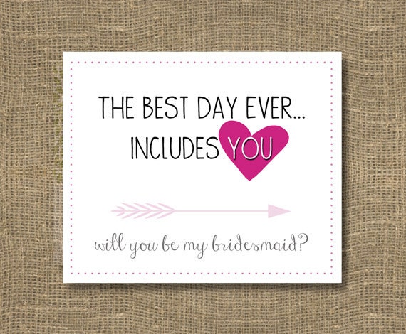 How to Ask Bridesmaid / Will You Be My Bridesmaid Funny / Will You Be My Maid of Honor - Cards