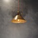 Vintage Industrial Hanging Light with Steel Cone Shade - Machine Age Minimalist Bare Bulb Pendant Lamp