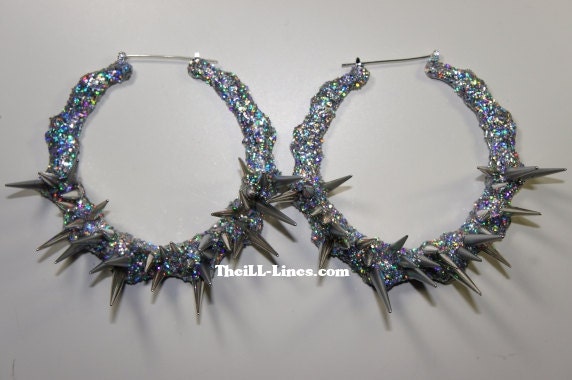 Bling Bling Collection Crazy Spikes   Hologram Silver