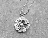 On Sale Camrose Flower Necklace, Sterling Silver