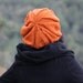 Knit Slouch beret Hat for Women in Pumpkin color