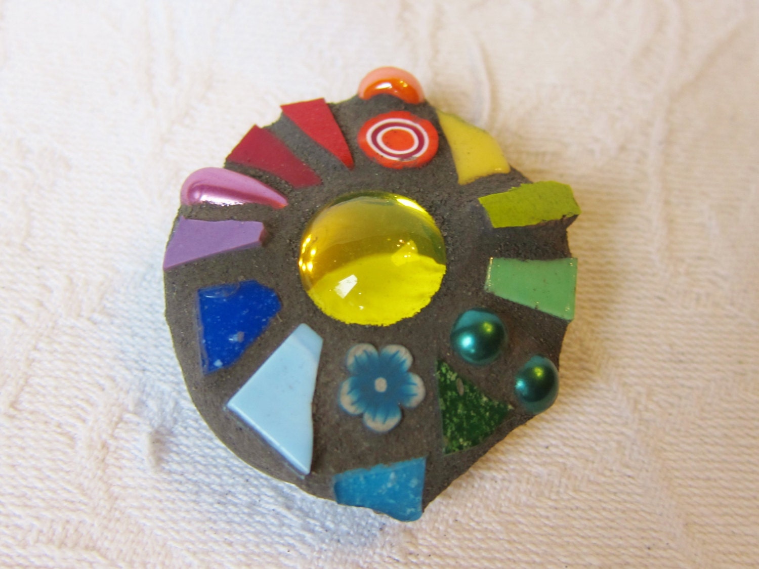 Mini Mosaic Stone - Good Luck Stone rainbow