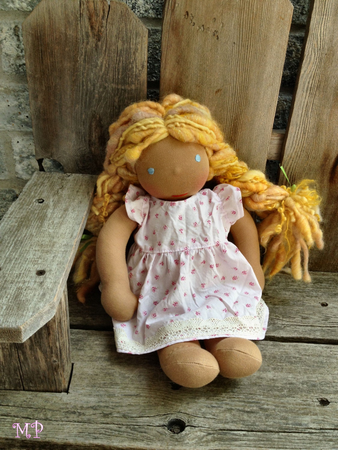 waldorf SHABBY ROSES spring dress for 10 12  15 inch doll