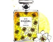 Perfume Illustration Chanel N 5- Watercolor Fashion illustration