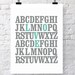 11x14 ABC Print. A Love Letter. Alphabet Love. Typography Print. Seafoam - 110