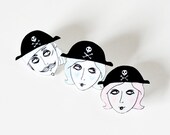 Pirate Plastic Brooch Pin