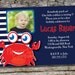 CRAB Nautical First Birthday Birthday Party Event Printable Invitation