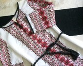 vintage 1970's summer dress ALFRED SHAHEEN tunic top BOHO hippie luxe / gypset
