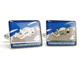 Stratospheric Skydive Cufflinks -- Space Exploration Commemorative Cufflinks Collection